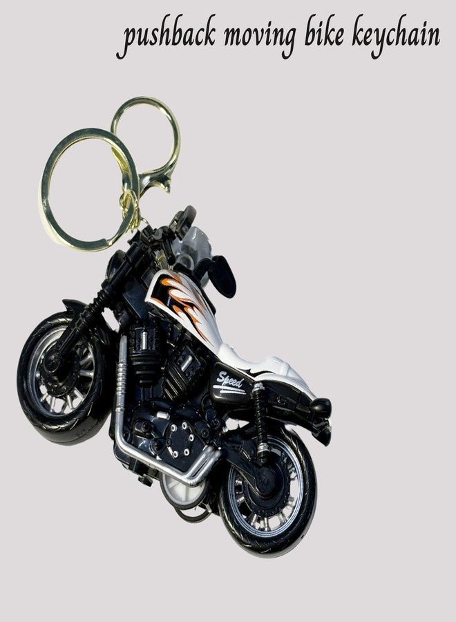 ZAFCO Mini Pushback Moving Bike Keychain for Kids | Toy keycahin for Boys Girls Gift | Decor for Kids backpack | Birthday Gift for Children | 1 Piece Random (Bike) - Image 2